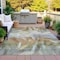 Homeroots 10' X 14' Pewter And Silver Abstract Washable Indoor Outdoor Area Rug 631352 - alternate 3