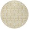 Homeroots 8' Wheat And Ivory Round Geometric Washable Indoor Outdoor Area Rug 594889 - alternate 2