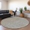 Homeroots 8' Gray Gold And Ivory Round Polka Dot Washable Indoor Outdoor Area Rug 599048 - alternate 2