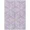 Homeroots 10' X 14' Lavender And Ivory Geometric Washable Indoor Outdoor Area Rug 613018 - alternate 2