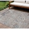 Homeroots 8' X 10' Taupe And Brown Floral Washable Indoor Outdoor Area Rug 609525 - alternate 1