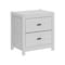Homeroots 23" Solid Wood Distressed Two Drawer Nightstand 490275 - alternate 2