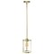 Homeroots Gold Cylinder Iron Ceiling Light With Clear Shades 651679 - alternate 1