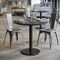 Flash Furniture Commercial 31.25" Black Faux Marble HPL Tabletop with Black Table Height RD Base ST-RD31-BKMAR-TR18-GG - alternate 2