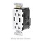 Leviton USB Receptacle, 20 A, 1 hp, Black, PBT M58AA-E - alternate 2