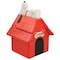 Gibson Peanuts Classic Snoopy Dog House Durastone 11.2in Cooke Jar in Red 80625.01RR - alternate 1