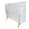 Homeroots 93" White Italian Leather Chesterfield Sofa With Silver Legs 476530 - alternate 2