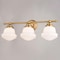 Vaxcel Huntley 3 Light LED Gold Brass Farmhouse Bathroom Vanity Wall Fixture White Schoolhouse Glass W0453 - alternate 3