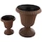 Pure Garden Outdoor Planter 2-Pack Large & Small Urn Planters Plastic Plant Pots for Indoor or Outdoor 50-LG1428 - alternate 3