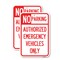 Signmission No Parking Authorized Emergency Vehicles Only, 18'' X 24'' 2 Signs, Heavy Gauge Aluminum, 2PK A-1824-2PACK-23762 - alternate 1