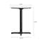 Flash Furniture 24" Round Tabletop, Seamless Surface Technology, White Faux Marble, 22x22 Black Table Height X-Base ST-RD24-WHMAR-T2222-GG - alternate 2