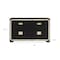 Homeroots 62" Black And Gold Faux Crystal Bling Wood Six Drawer Double Dresser 564668 - alternate 2