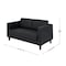 Flash Furniture HERCULES Artemis Black LeatherSoft Reception Loveseat w/2 AC Outlets/1 USB/1 USB-C Ports ZB-8921-2S-BLK-GG - alternate 2