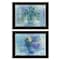 Homeroots Set Of Two Susies Blue Bouquet 2 Black Framed Print Wall Art, 2PK 407273 - alternate 1