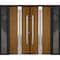 Vdomdoors Metal Double Doors Deux 1744 Natural Oak Frosted Glass 2 Sidelights Entry Modern Painted 96x80 (W12 DEUX1744DEXD-OAKB-W12+72+12xH80-RH-O - alternate 1