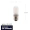 Bulbrite Mini 150w Equivalent T8 Medium Screw Base E26 in Frost Finish Dimmable 2900K Halogen Light Bulb, 5PK 861996 - alternate 2