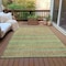 Homeroots 9' X 12' Green Copper And Teal Blue Striped Washable Indoor Outdoor Area Rug 637336 - alternate 3