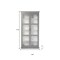 Homeroots Gray Cornice Molding Double Door Curio Cabinet 401666 - alternate 2