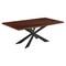 Homeroots 81" Brown and Black Wood and Metal Cross Leg Base Dining Table 555179 - alternate 1