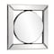 Homeroots 12" Round in Square Glass Framed Accent Mirror 383715 - alternate 2