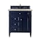 James Martin Vanities Brittany 30" Single Vanity, Victory Blue, w/ 3 CM Siberian Silestone Top 650-V30-VBL-3SFR - alternate 1