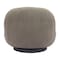 Homeroots 30" Khaki And Black Faux Shearling And Upholstered Slipper Chair 556452 - alternate 5
