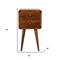 Homeroots 22" Brown Solid Wood Two Drawer Nightstand 642276 - alternate 2