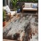 Homeroots 5' X 8' Gray Rust And Ivory Abstract Washable Indoor Outdoor Area Rug 615861 - alternate 1