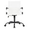 Leisuremod Harris Faux Leather Office Chair - Mid-Back Ergonomic Swivel Desk Chair, Iron Base HOBL19WL - alternate 3