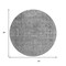 Homeroots 8' Gray And Beige Round Abstract Washable Indoor Outdoor Area Rug 616012 - alternate 2