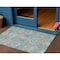 Homeroots 3' X 5' Blue And Gold Medallion Washable Indoor Outdoor Area Rug 616562 - alternate 1