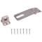 Prosource Safety Hasp, 3-1/2 in L, 3-1/2 in W, Steel, Galvanized, 7/16 in Dia Shackle, Fixed Staple LR-131-BC3L-PS - alternate 1