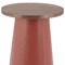 Homeroots 23" Brown Wood and Faux Leather Round Pedestal End Table 632665 - alternate 4