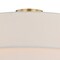 Vaxcel Burnaby 20.5-in W Brass Mid-Century Modern Drum Semi Flush Mount Ceiling Light White Linen C0112 - alternate 2