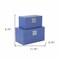 Homeroots Set of Two Navy Blue Wood And Shagreen Box With Lid, 2PK 489356 - alternate 2
