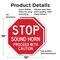 Signmission Stop Sound Horn Proceed with Cautio, 10 inch X 10 inch, Aluminum Metal Signs, 2PK OC-A-2PACK-10-323 - alternate 2