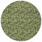 Homeroots 8' Olive Green Artichoke Green And Ivory Round Floral Washable Indoor Outdoor Area Rug 581914 - alternate 2