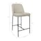 Manhattan Comfort Loft Metal Vegan Leather Counter Stool in Stone Gray - Set of 2 CS1534-1 - alternate 3