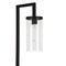 Homeroots 67" Black Reading Floor Lamp With Clear Transparent Glass Drum Shade 523403 - alternate 3