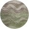 Homeroots 8' Green And Taupe Round Abstract Washable Indoor Outdoor Area Rug 618168 - alternate 2