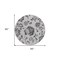 Homeroots 8' Gray Charcoal And Silver Round Floral Washable Indoor Outdoor Area Rug 589472 - alternate 2