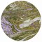 Homeroots 8' Olive Green Purple And Beige Round Abstract Washable Indoor Outdoor Area Rug 602649 - alternate 2