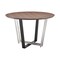 Homeroots 48" Brown And Black Iron Sled Base Round Top Dining Table 569434 - alternate 4