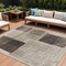 Homeroots 8' X 10' Brown And Taupe Geometric Washable Indoor Outdoor Area Rug 631930 - alternate 1