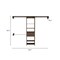 Homeroots 98" Brown Manufactured Wood Closet System 535183 - alternate 2