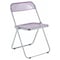 Leisuremod Lawrence Acrylic Folding Chair with Metal Frame, Magenta LF19PU - alternate 1