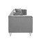Homeroots 88" Gray Velvet Wood Sofa With Toss Pillows 543977 - alternate 2