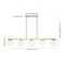 Jonathan Y Luca Parisian 45.5" 5-Light Modern Glam Iron Globe Linear LED Pendant, Brass Gold/White JYL7572A - alternate 2