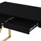 Homeroots 48" Black and Gold Writing Desk With Two Drawers 543742 - alternate 2