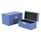 Homeroots Set of Two Navy Blue Wood And Shagreen Box With Lid, 2PK 489356 - alternate 1